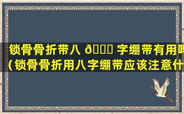 锁骨骨折带八 🐞 字绷带有用吗（锁骨骨折用八字绷带应该注意什么要疼多久）